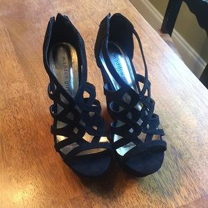 Madden Girl Black Pump Wedges